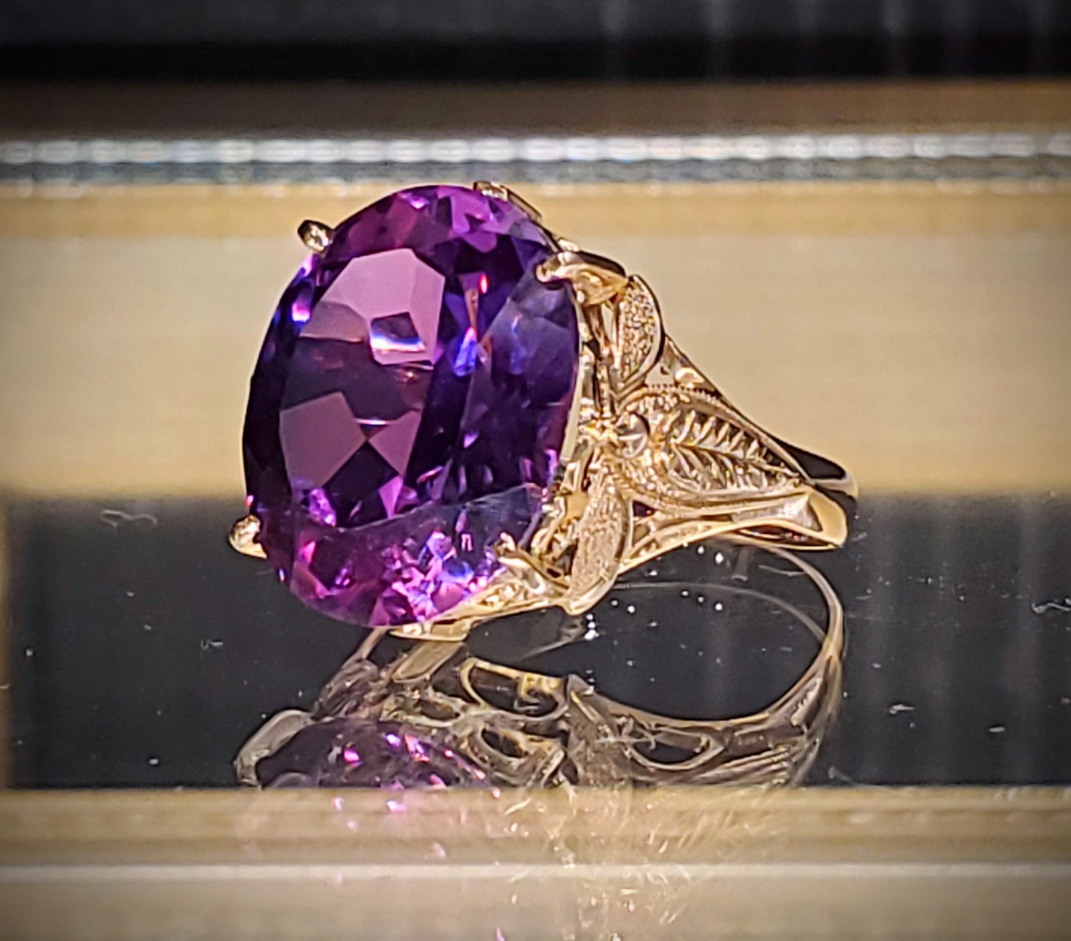 【特価日本製】紫石ダイヤモンド リング 指輪 宝石 アクセサリー