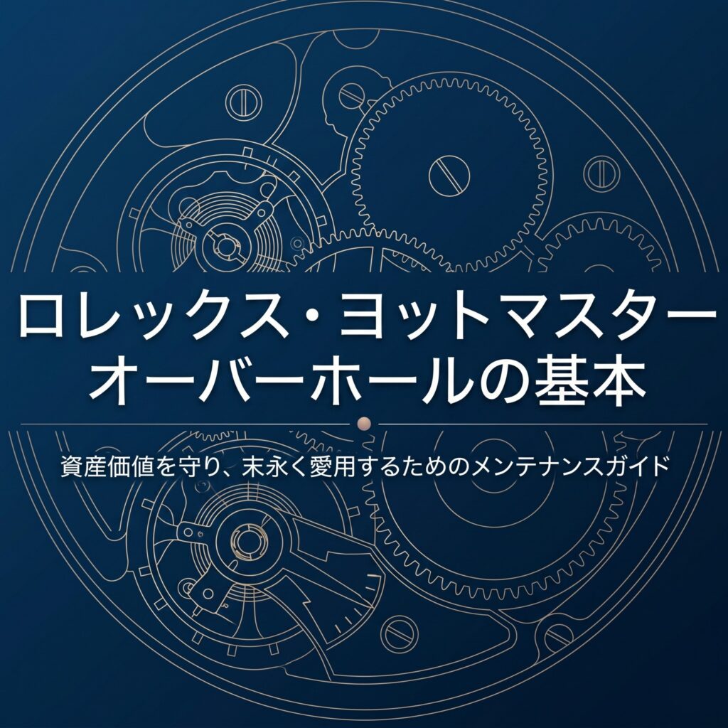 ロレックス・ヨットマスターのオーバーホール基本解説と資産価値維持のためのメンテナンスガイドの表紙スライド