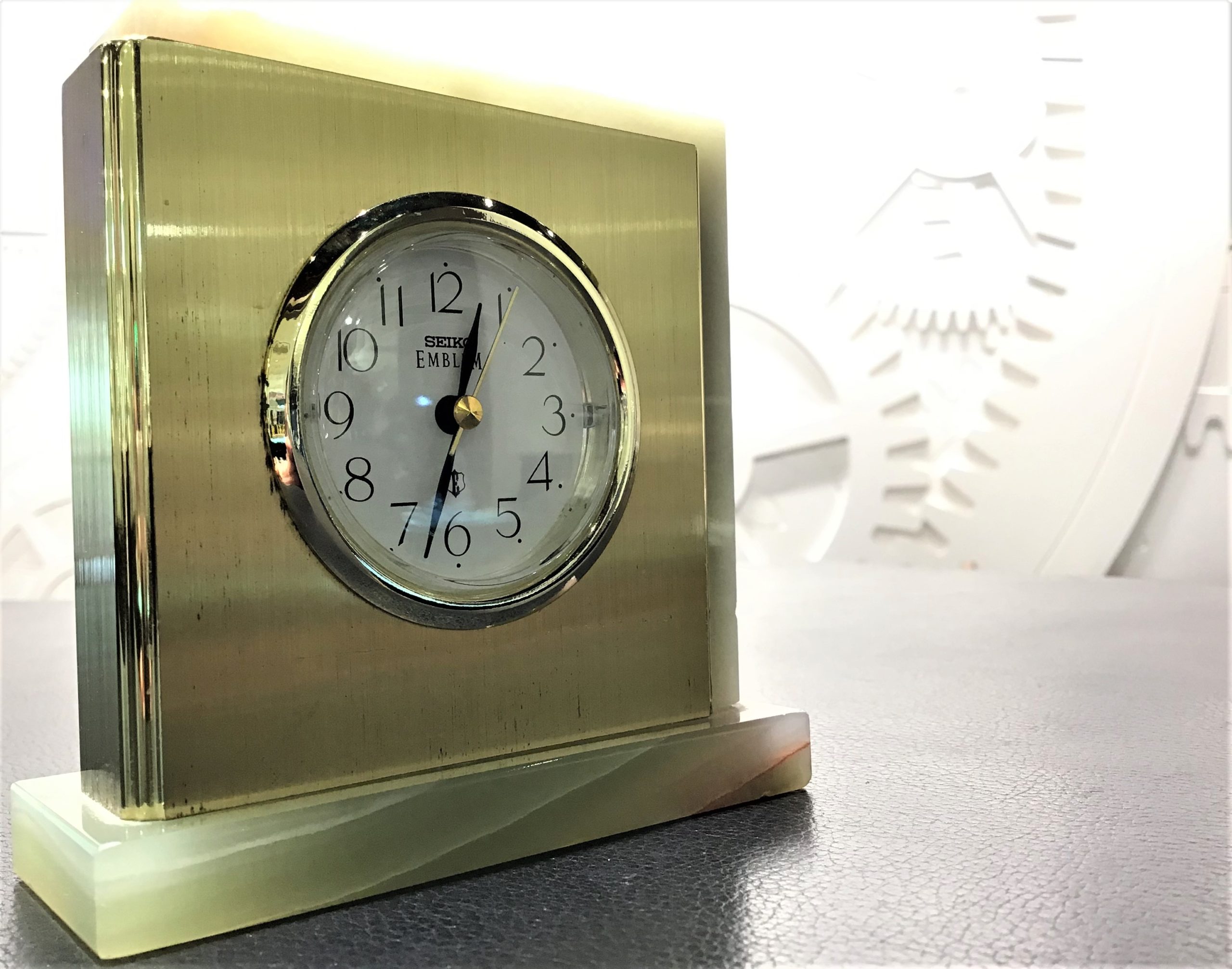 ■「セイコー・エンブレム・置き時計　針の打ち直し修理」